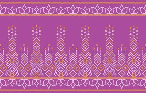 Ethnic Pattern. Ethnic India geometric pattern oriental style for tile and .. Stock Illustration