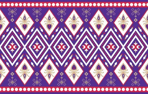 Ethnic Pattern. Ethnic India geometric pattern oriental style for tile and .. Stock Illustration
