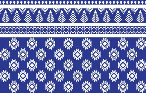 Ethnic Pattern. Ethnic India geometric pattern oriental style for tile and .. Stock Illustration