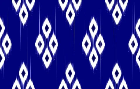 Ethnic Pattern. Ethnic India Ikat seamless pattern design. Indian tradition.. Stock Illustration