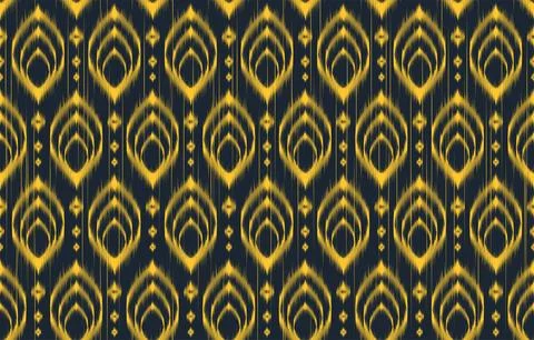 Ethnic Pattern. Ethnic India Ikat seamless pattern design. Indian tradition.. Stock Illustration