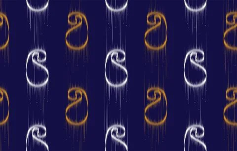 Ethnic Pattern. Ethnic India Ikat seamless pattern design. Indian tradition.. Stock Illustration