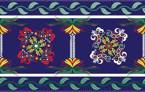 Ethnic Pattern. Ethnic India seamless pattern design oriental style. Damask.. Stock Illustration