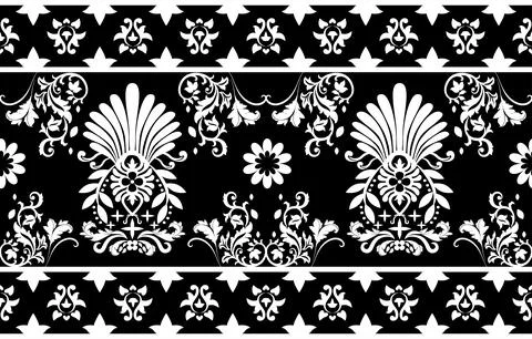Ethnic Pattern. Ethnic India seamless pattern design oriental style. Damask.. Stock Illustration