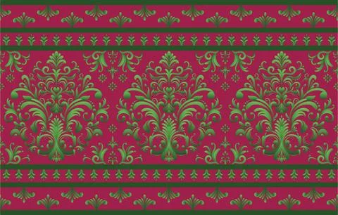 Ethnic Pattern. Ethnic India seamless pattern design oriental style. Damask.. Stock Illustration