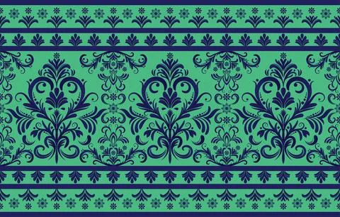Ethnic Pattern. Ethnic India seamless pattern design oriental style. Damask.. Stock Illustration