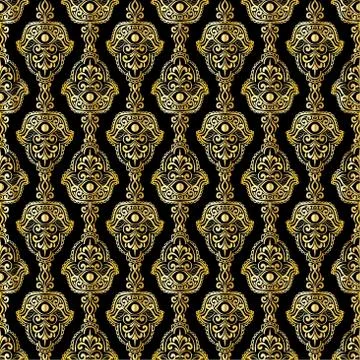 Ethnic pattern with hamsa Stock Illustration