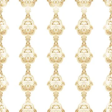 Ethnic pattern with hamsa Stock Illustration