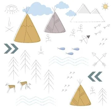 Ethnic pattern Stock Illustration