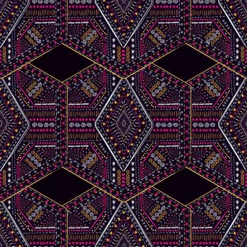 Ethnic pattern. Retro style background. Geometric tribal ornament. Stock Illustration