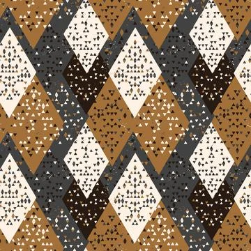 Ethnic pattern. Retro style background. Geometric tribal ornament. Stock Illustration