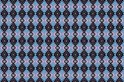 Ethnic pattern seamless geometric,Aztec embroidery border seamless patterns 스톡 일러스트