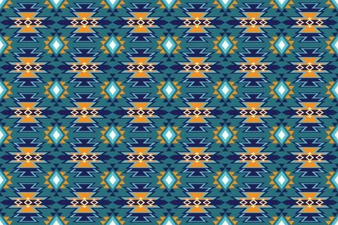 Ethnic pattern seamless geometric,Aztec embroidery border seamless patterns Stock Illustration