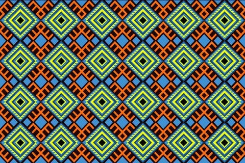 Ethnic pattern seamless geometric,Aztec embroidery border seamless patterns Illustrazione stock