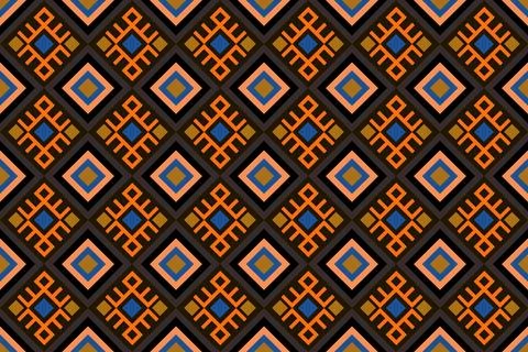 Ethnic pattern seamless geometric,Aztec embroidery border seamless patterns Stock Illustration
