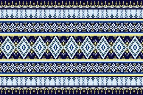 Ethnic pattern seamless geometric,Aztec embroidery border seamless patterns Stock Illustration
