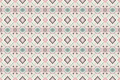 Ethnic pattern seamless geometric,Aztec embroidery border seamless patterns Illustrazione stock