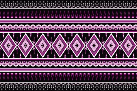 Ethnic pattern seamless geometric,Aztec embroidery border seamless patterns Stock Illustration