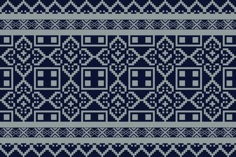 Ethnic pattern seamless geometric,Aztec embroidery border seamless patterns Illustrazione stock