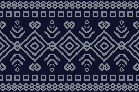Ethnic pattern seamless geometric,Aztec embroidery border seamless patterns 스톡 일러스트