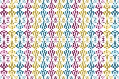 Ethnic pattern seamless geometric,Aztec embroidery border seamless patterns Illustrazione stock