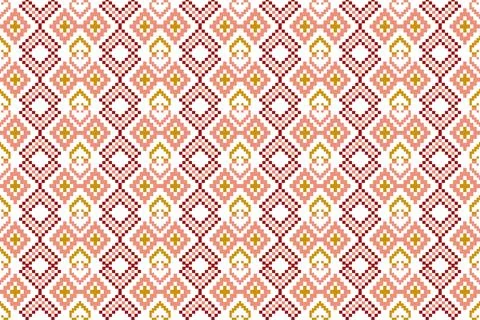 Ethnic pattern seamless geometric,Aztec embroidery border seamless patterns Stock Illustration