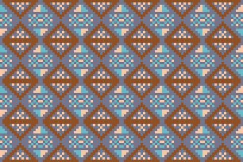 Ethnic pattern seamless geometric,Aztec embroidery border seamless patterns Illustrazione stock