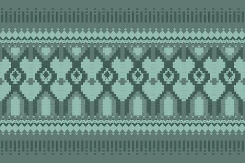 Ethnic pattern seamless geometric,Aztec embroidery border seamless patterns Stock Illustration