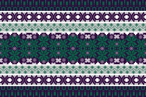 Ethnic pattern seamless geometric,Aztec embroidery border seamless patterns Stock Illustration