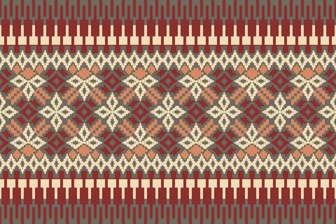 Ethnic pattern seamless geometric,Aztec embroidery border seamless patterns Stock Illustration