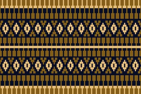 Ethnic pattern seamless geometric,Aztec embroidery border seamless patterns Illustrazione stock