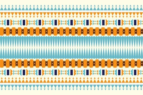 Ethnic pattern seamless geometric,Aztec embroidery border seamless patterns Illustrazione stock