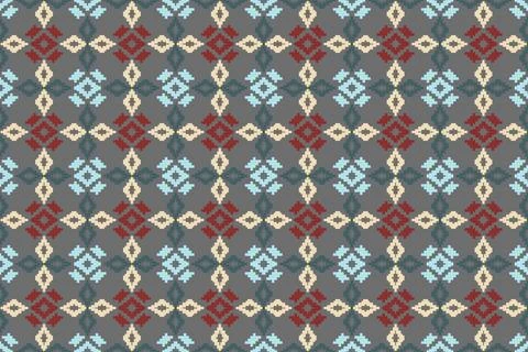 Ethnic pattern seamless geometric,Aztec embroidery border seamless patterns Stock Illustration