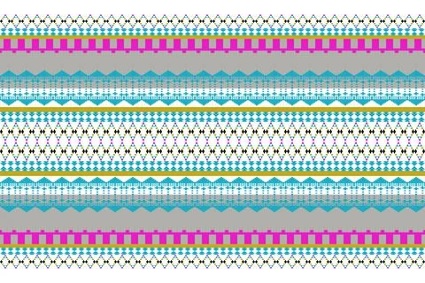 Ethnic pattern seamless geometric,Aztec embroidery border seamless patterns Stock Illustration