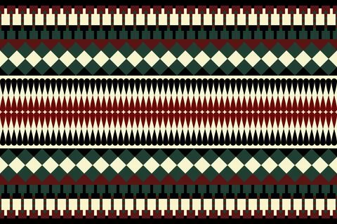 Ethnic pattern seamless geometric,Aztec embroidery border seamless patterns Illustrazione stock