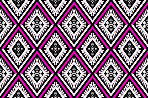 Ethnic pattern seamless geometric,Aztec embroidery border seamless patterns Stock Illustration