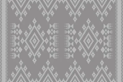 Ethnic pattern seamless geometric,Aztec embroidery border seamless patterns Stock Illustration
