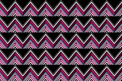 Ethnic pattern seamless geometric,Aztec embroidery border seamless patterns Stock Illustration