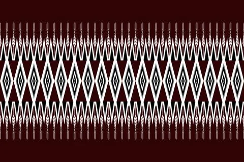 Ethnic pattern seamless geometric,Aztec embroidery border seamless patterns Illustrazione stock