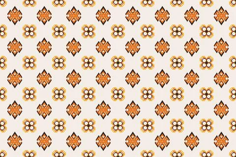 Ethnic pattern seamless pixel art for Fabric geometric ethnic pattern seamless Stock Illustration