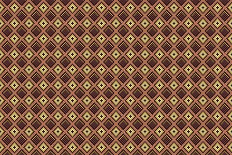 Ethnic pattern seamless pixel art for Fabric geometric ethnic pattern seamless Stock Illustration