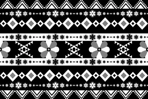 Ethnic pattern seamless pixel art for Fabric geometric ethnic pattern seamless, Stock Illustration