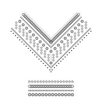 Ethnic pattern set Stock Illustration