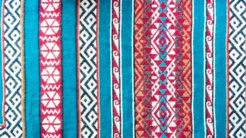 Ethnic pattern stripes with patterns colorful background Stock Photos