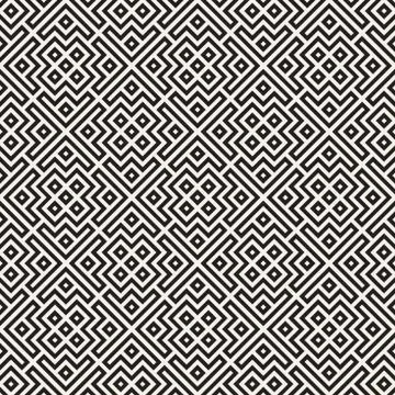 Ethnic pattern vector design. Seamless lattice background. Square repeating Stock Illustration