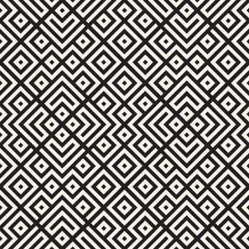 Ethnic pattern vector design. Seamless lattice background. Square repeating Stock Illustration