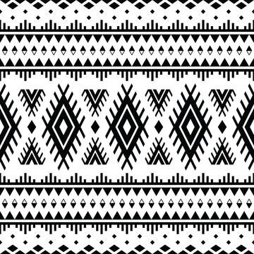 Ethnic pattern. Vector illustration of tribal with Native American motives. Stock Illustration