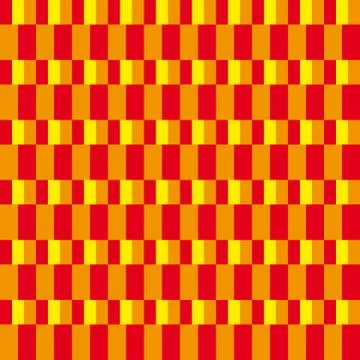 Ethnic pattern with yellow red and orange geometric shapes Stock Illustration