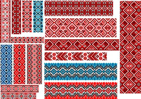 Ethnic Patterns for Embroidery Stitch Stock Illustration