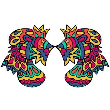 Ethnic patterns,geometric picture. Authentic Boho print. Vector illustration 스톡 일러스트